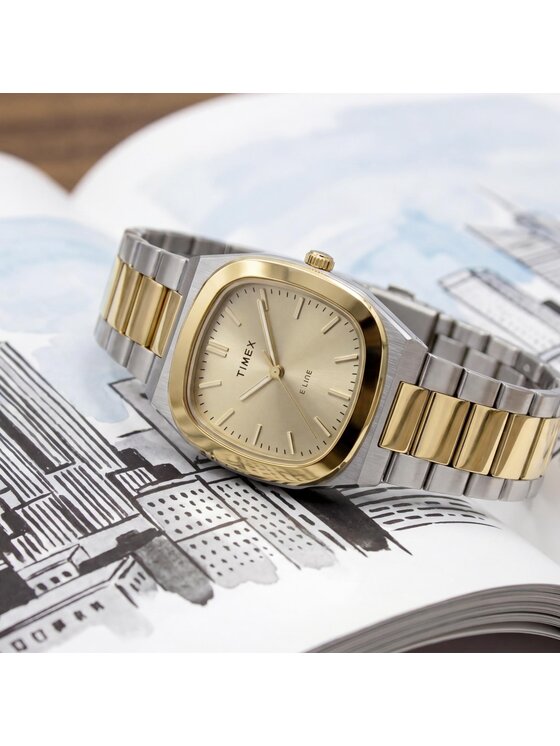 Timex Timex Zegarek TW6A00800 Złoty
