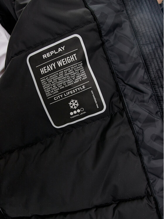 REPLAY REPLAY Зимно яке W7668B.000.74010 Черен Relaxed Fit