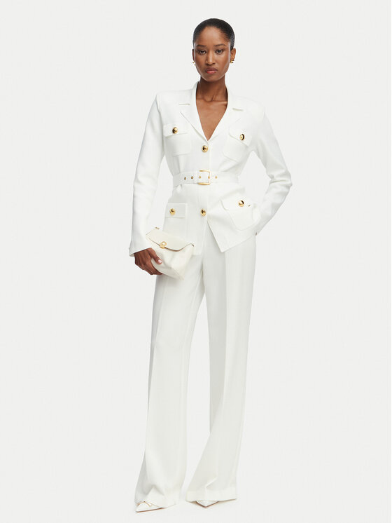 Elisabetta Franchi Elisabetta Franchi Сако MK-10B-62E2-V600 Кремав Slim Fit