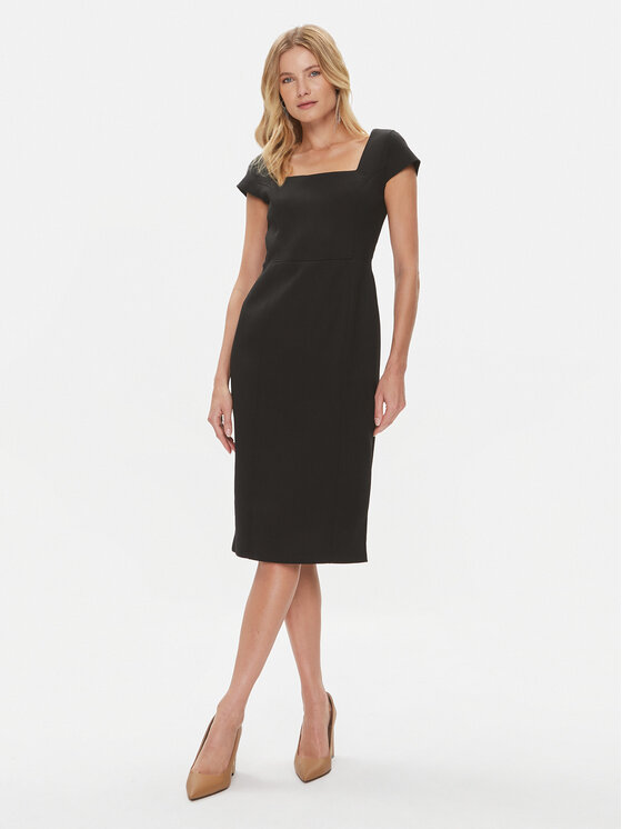 Ted Baker Ted Baker Koktejlové šaty Fleuurr 271709 Čierna Slim Fit