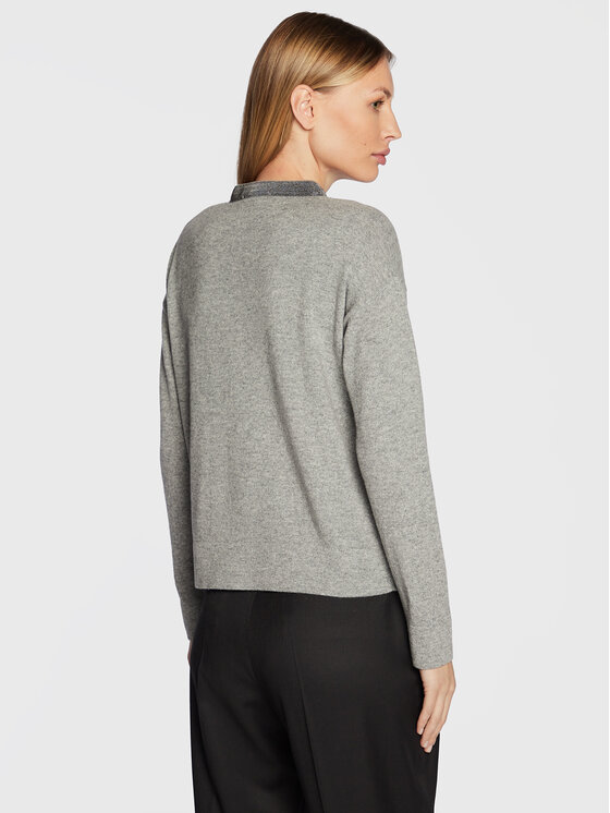 Fabiana Filippi Fabiana Filippi Megztinis MAD222W011 Pilka Regular Fit