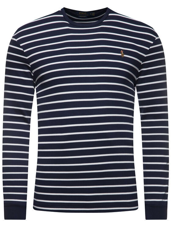 Polo Ralph Lauren Polo Ralph Lauren Тениска с дълъг ръкав 710760122 Тъмносин Slim Fit