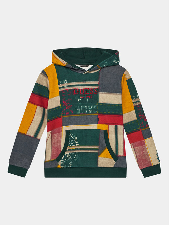 Guess Bluză Hooded Ls L4RQ05 KA6R3 Colorat Regular Fit