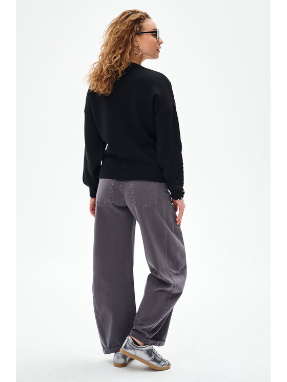 blue shadow blue shadow Sweter Alexis Czarny Regular Fit
