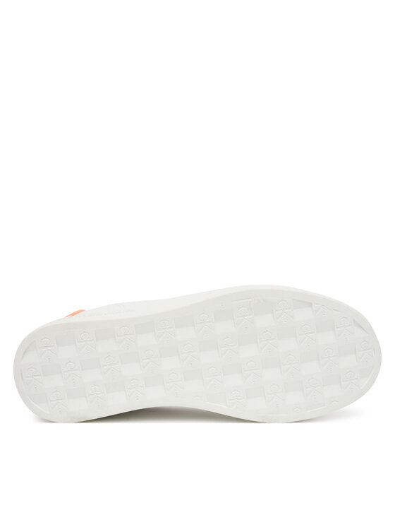 Calvin Klein Jeans Calvin Klein Jeans Laisvalaikio batai Classic Cupsole Ru Patch Lth Wn YW0YW01845 Balta