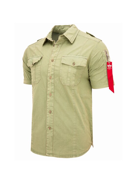 Alpha Industries Alpha Industries Košile AI.136427-01-3XL Zelená Regular Fit