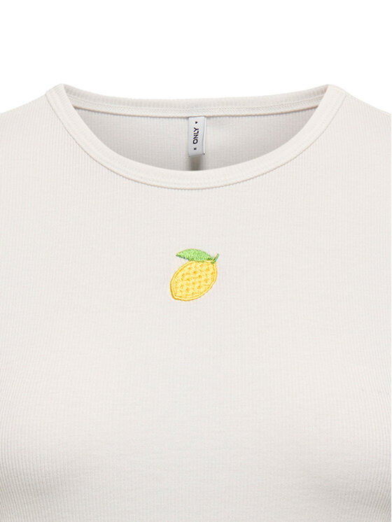 ONLY ONLY Тишърт Daniella 15350554 Бял Slim Fit