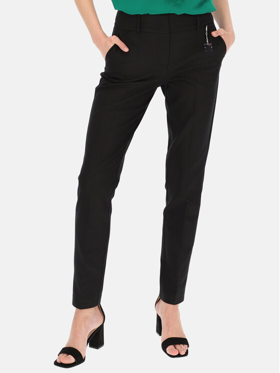Potis & Verso Potis & Verso Spodnie materiałowe Inett Czarny Slim Fit