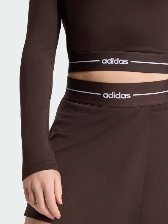 adidas adidas Bluzka Hyperglam Cropped Brązowy