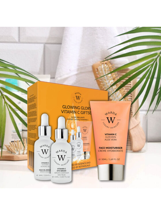 Warda Skincare Warda Skincare ZESTAW PREZENTOWY GLOWING GLORY WITAMINA C Zestaw do pielęgnacji