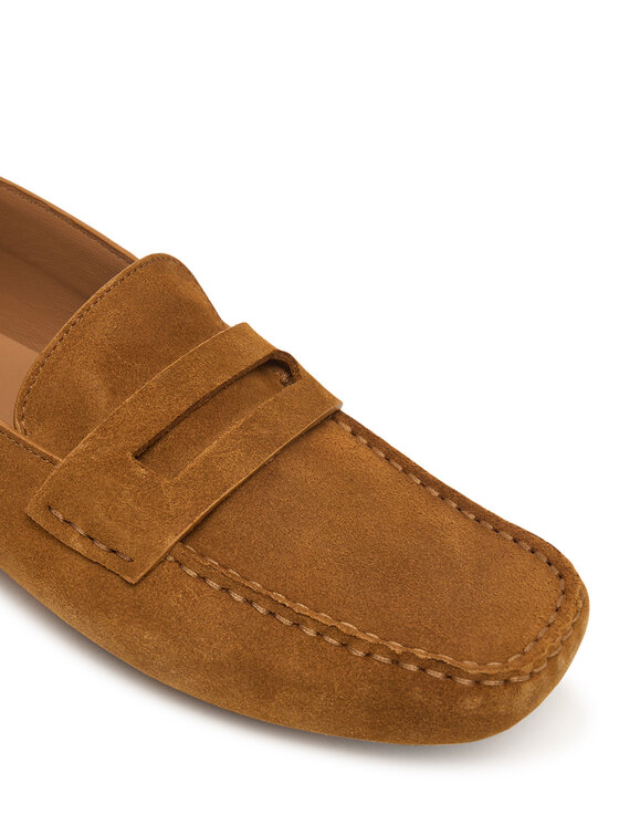 Calvin Klein Calvin Klein Mokaszin Square Driver Suede HW0HW02844 Barna