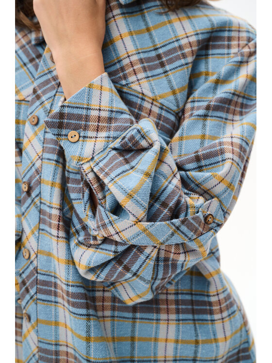 blue shadow blue shadow Koszula Balami Turkusowy Regular Fit