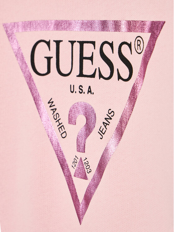 Guess Guess Bluza J74Q10 KAUG0 Różowy Regular Fit