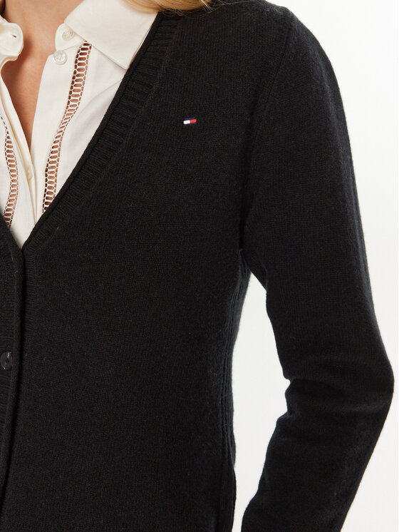 Tommy Hilfiger Tommy Hilfiger Kardiganas WW0WW43092 Juoda Regular Fit