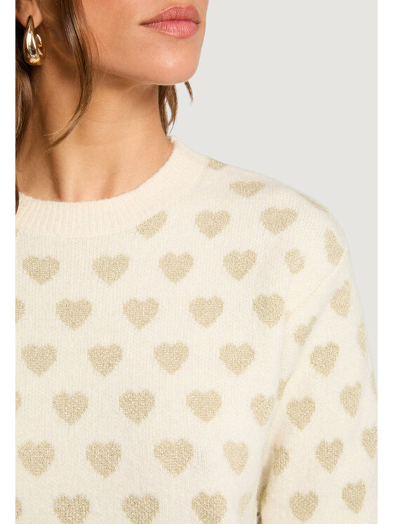 Morgan De Toi Morgan De Toi Maglione 252-MCOEUR Beige Casual Fit