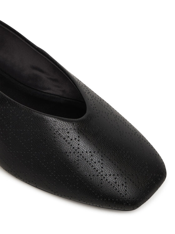 Calvin Klein Calvin Klein Baleríny Square Ballerina Aop Lth HW0HW02936 Čierna