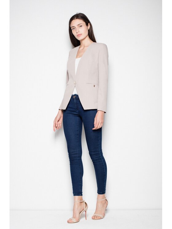 Venaton Venaton Giacca da abito VT086 Beige Slim Fit