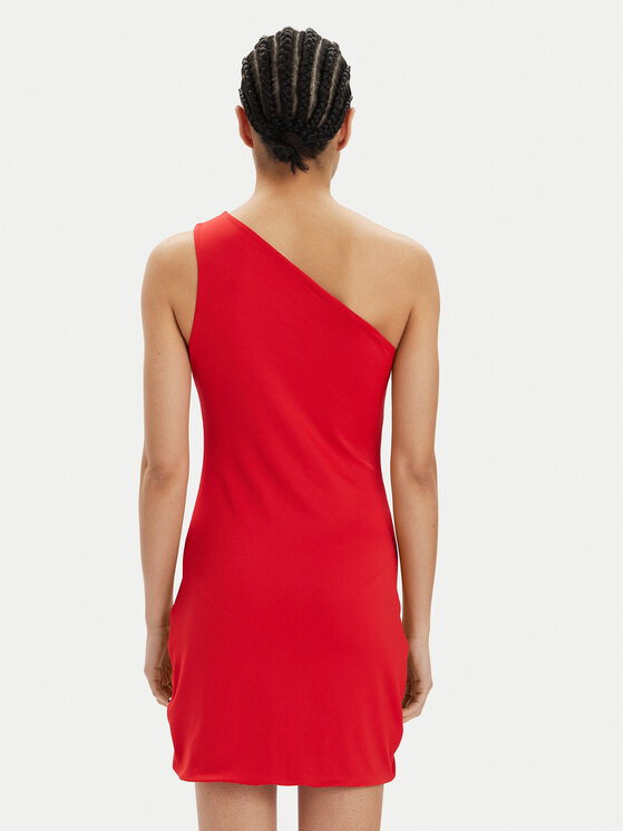 Tommy Jeans Tommy Jeans Rochie de vară DW0DW17947 Roșu Slim Fit