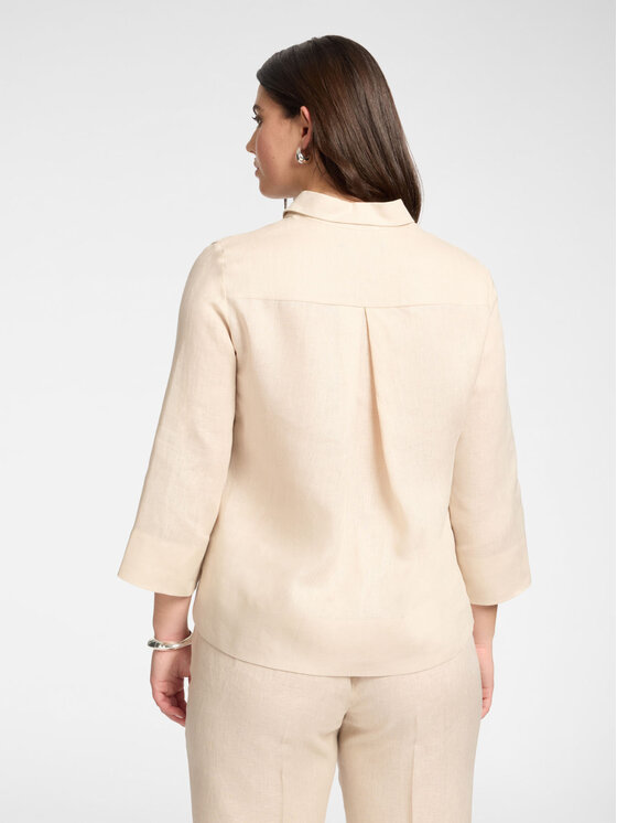 Elena Mirò Elena Mirò Koszula 5013P000322N002 Kremowy Boxy Fit