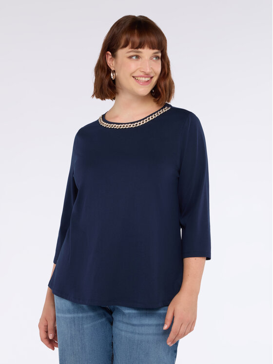 Fiorella Rubino Fiorella Rubino T-Shirt G219L208701N034 Niebieski Boxy Fit