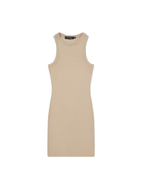 La Mania La Mania Vestito da giorno CARLOTTA Beige Classic Fit