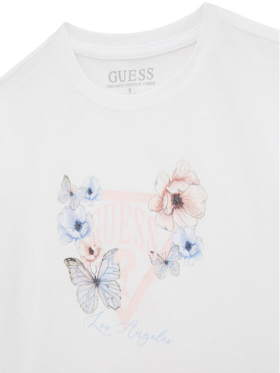 Guess Guess Tricou J6RI32 K6YW4 Alb Regular Fit