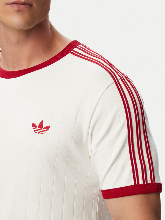 adidas adidas T-Shirt Drop Needle 3 Stripes Tee KS7449 Weiß Regular Fit