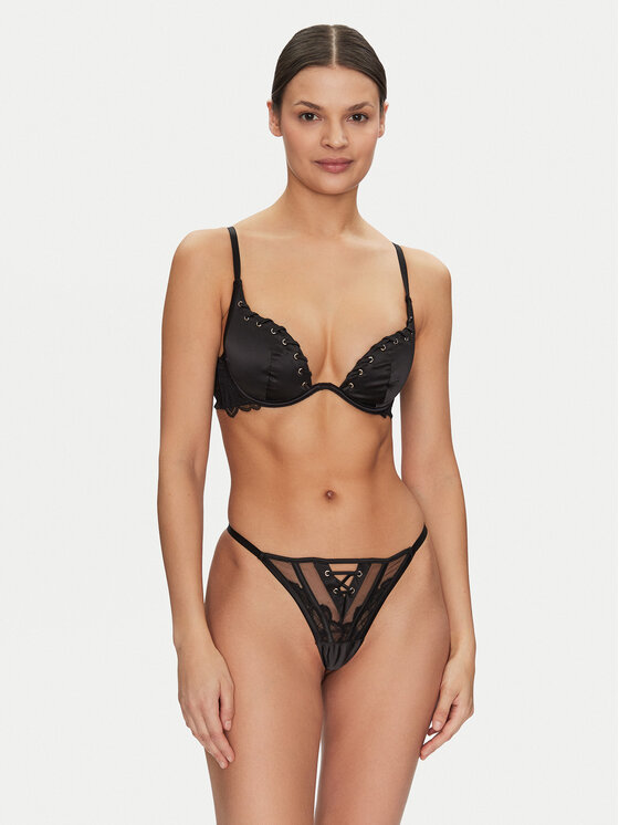 Hunkemöller Hunkemöller Biustonosz z fiszbiną Cierra 300352 Czarny