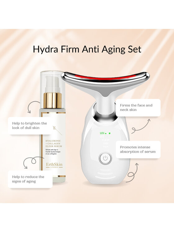 Erthskin London Erthskin London Zestaw Anti-Aging Hydra Firm z Masażerem Zestaw do pielęgnacji skóry