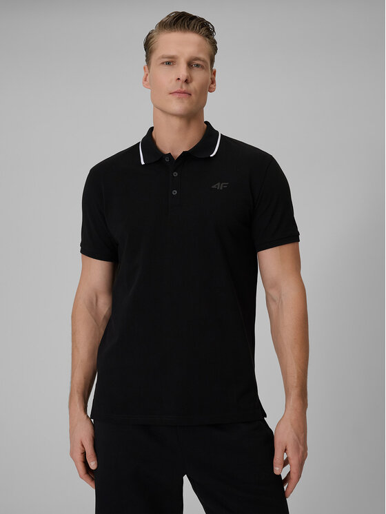 4F 4F Polo NOS Czarny Regular Fit