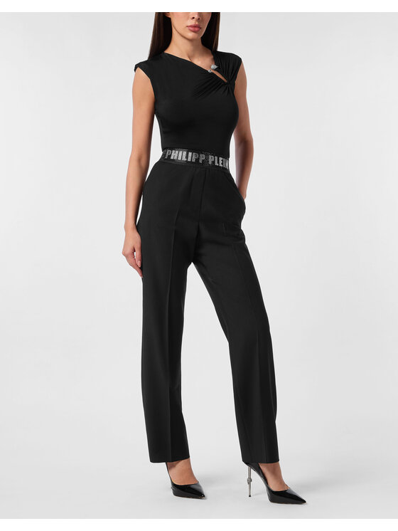 PHILIPP PLEIN PHILIPP PLEIN Spodnie materiałowe 28019 Czarny Straight Fit