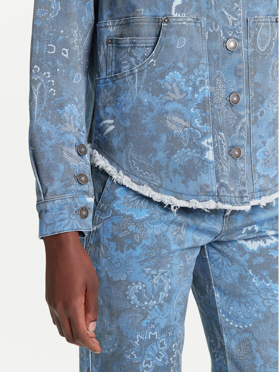 Desigual Desigual дънкова риза Pasleyblue 25WWEW68 Син Loose Fit