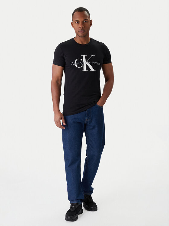 Calvin Klein Jeans Calvin Klein Jeans Póló J30J320935 Fekete Slim Fit