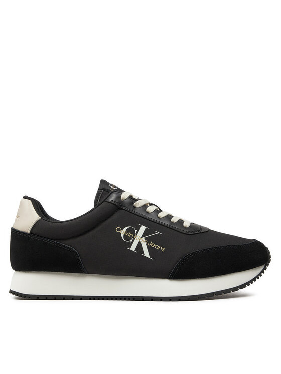 Calvin Klein Jeans Snīkeri Retro Runner Low Mix Mtl YM0YM01032 Melns