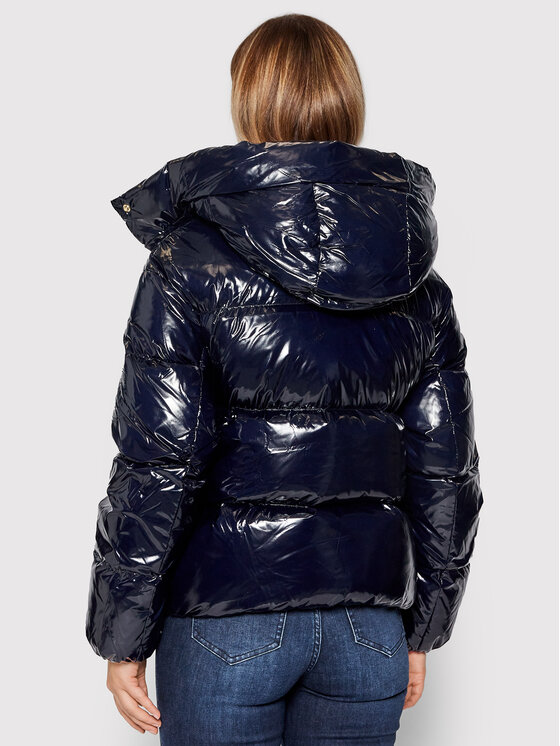 Tommy Hilfiger Tommy Hilfiger Puhovka Glossy WW0WW32803 Mornarsko modra Regular Fit