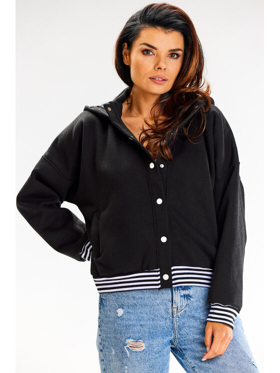 Awama Awama Mikina A611 Čierna Basic Fit