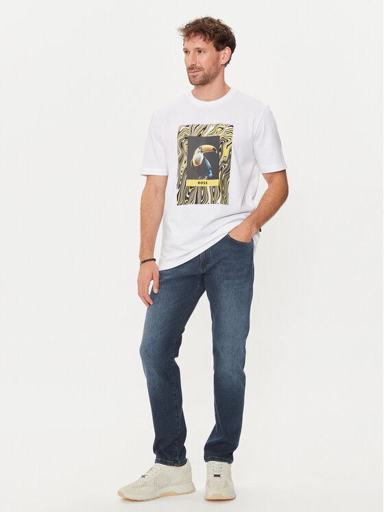 BOSS Boss T-shirt Te_Tucan 50516012 Bijela Regular Fit