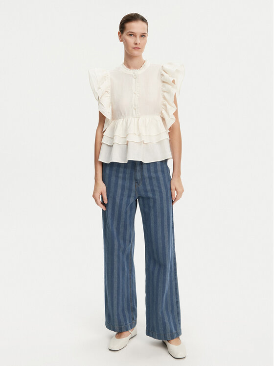 Munthe Munthe Blúz Fulton 251104325132 Ekru Regular Fit
