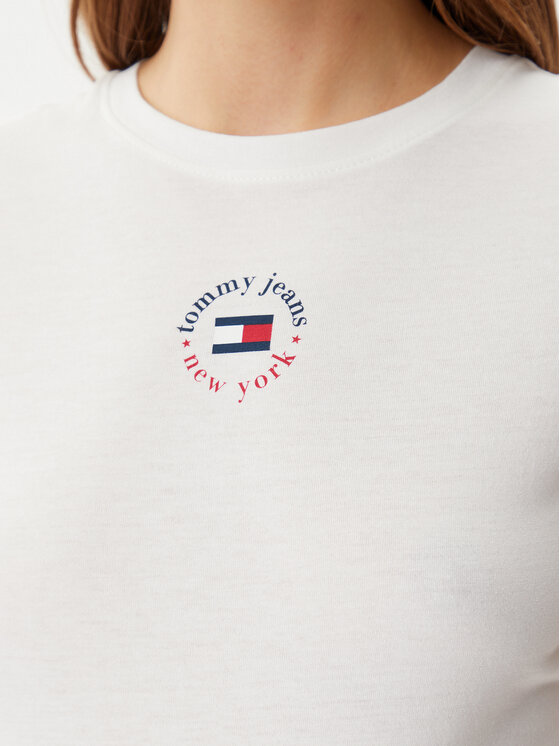 Tommy Jeans Tommy Jeans Póló Essential DW0DW20316 Fehér Slim Fit