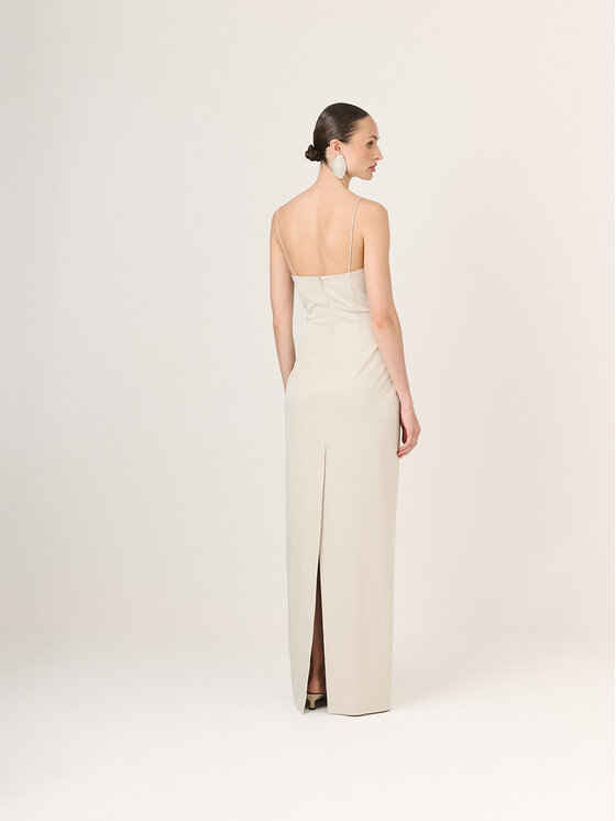 La Mania La Mania Abito da sera GEORGINA Beige Classic Fit