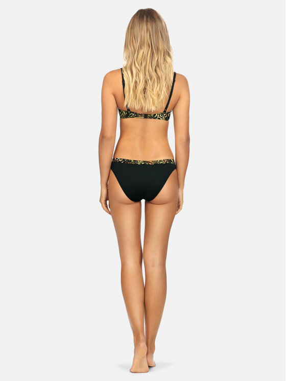 Miss Lou Miss Lou Bikini pezzo sotto Jolie Safari Fashion D-ML037 Nero