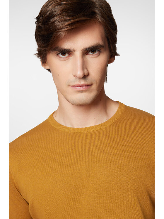 Próchnik Próchnik Sweter PM8 SW073224000016 Żółty Regular Fit