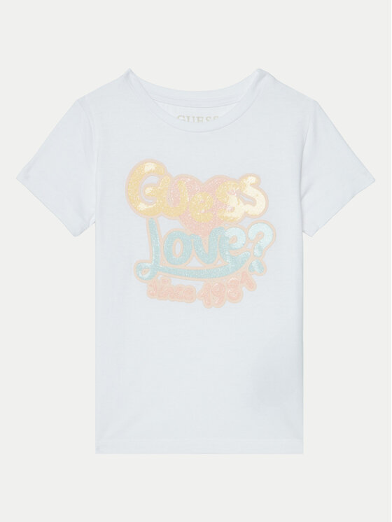 Guess T-Shirt K5RI06 K6YW4 Biały Regular Fit