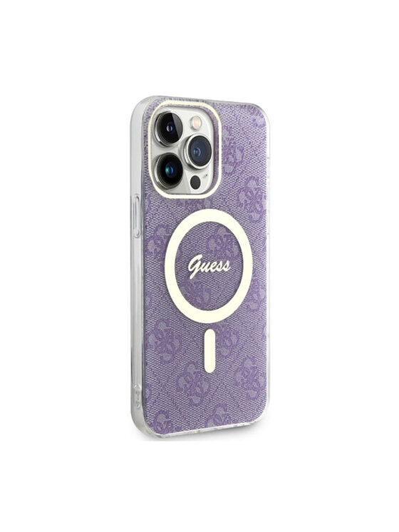 Guess Guess Etui na telefon 4G MagSafe Granatowy