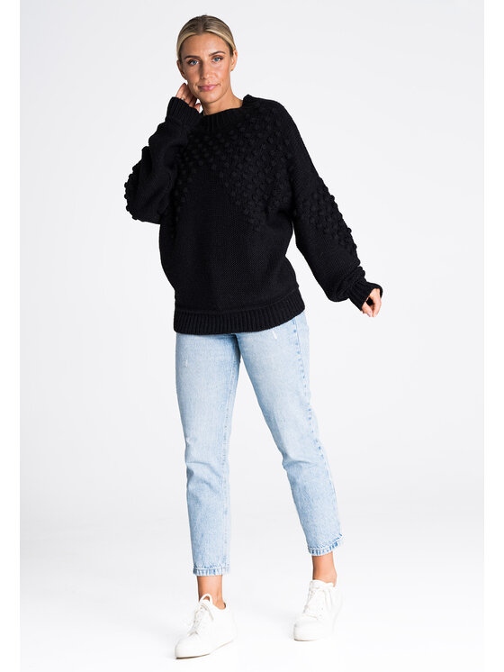 FIGL FIGL Πουλόβερ M982 Μαύρο Regular Fit
