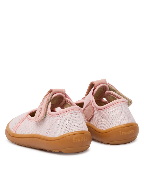 Froddo Froddo Παντόφλες Σπιτιού Barefoot Canvas T-Bar G1700439-2 M Ροζ