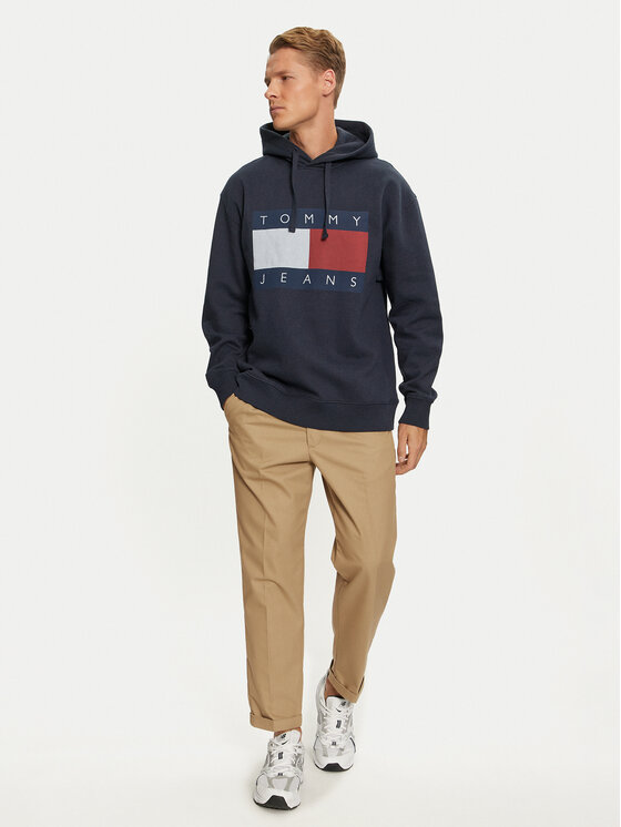 Tommy Jeans Tommy Jeans Pulóver DM0DM20591 Sötétkék Relaxed Fit