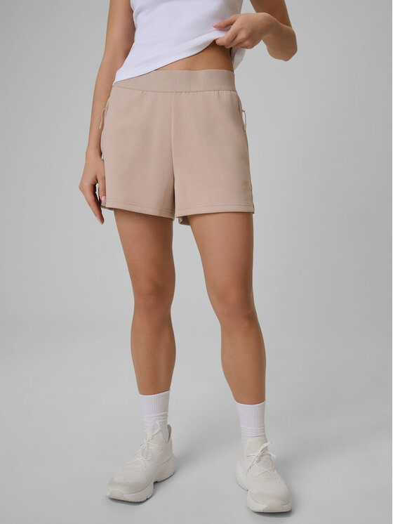 4F 4F Szorty sportowe COZY Beżowy Slim Fit