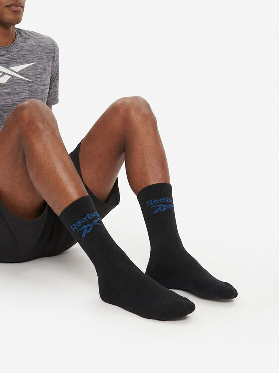 Reebok Reebok Hosszú zoknik R0258-SS24 (3-pack) Fekete