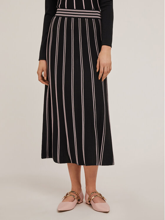 Motivi Motivi Gonna midi 1655W000654N0R6 Nero Flared Fit